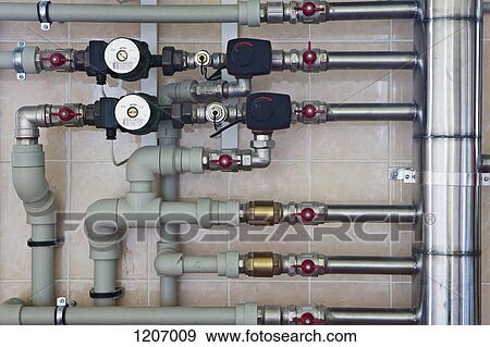 Home heating system View Large Photo Image Stock Photo - Home heating system. Fotosearch