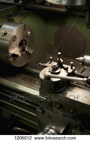 Stock Image - Lathe Machine. Fotosearch