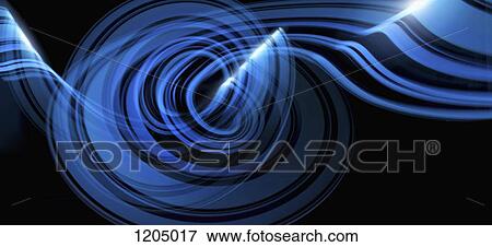 Light trails creating an abstract blue wave pattern on a black background View Large Photo Image Stock Photo - Light trails creating an abstract blue wave pattern on a black background. Fotosearch