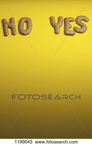 NO and YES spelt in Russian bread cookies View Large Photo Image Stock Image - NO and YES spelt in Russian bread cookies. Fotosearch