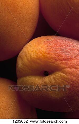 Stock Image - Peaches, full frame, high angle view. Fotosearch