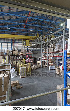 View of warehouse from walkway platform View Large Photo Image Stock Photo - View of warehouse from walkway platform. Fotosearch