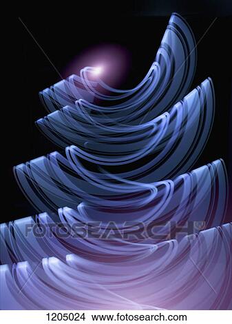 Violet, blue light trails creating an abstract wave pattern on black background View Large Photo Image Picture - Violet, blue light trails creating an abstract wave pattern on black background. Fotosearch