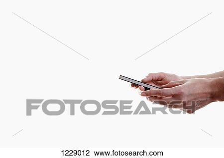 Woman using phone View Large Photo Image Stock Image - Woman using phone. Fotosearch
