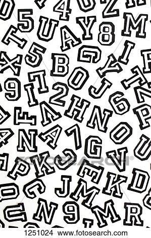 A bunch of varsity font sticker letters and numbers in black outline View Large Photo Image Picture - A bunch of varsity font sticker letters and numbers in black outline. Fotosearch