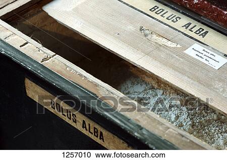 A chemist's box of kaolinum ponderosum, a mineral known as white clay (weider ton) View Large Photo Image Stock Image - A chemist's box of kaolinum ponderosum, a mineral known as white clay (weider ton). Fotosearch