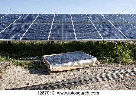 A solar panel station under construction View Large Photo Image Stock Image - A solar panel station under construction. Fotosearch