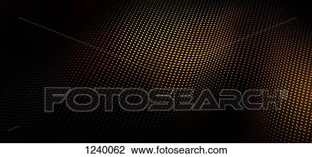 Stock Image - A wave pattern of dots over shadow. Fotosearch