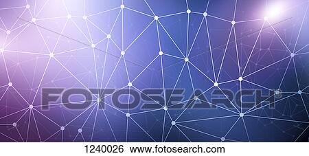 A web of dots connected by lines against a violet and blue background View Large Photo Image Stock Photograph - A web of dots connected by lines against a violet and blue background. Fotosearch