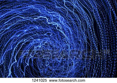 Stock Photography - Abstract blue lines against a black background. Fotosearch