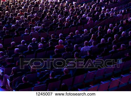 Audience crowd at a presentation event View Large Photo Image Stock Photo - Audience crowd at a presentation event. Fotosearch