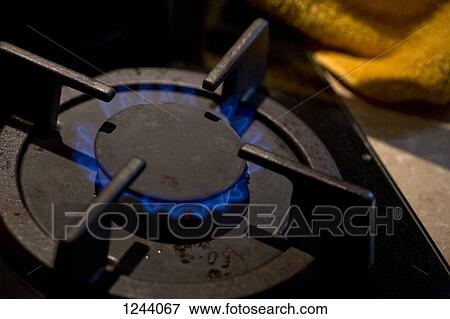 Close-up of gas stove View Large Photo Image Stock Photo - Close-up of gas stove. Fotosearch