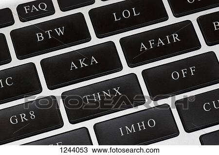 Stock Image - Computer keypad of acronym buttons. Fotosearch