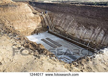 Stock Photo - Construction pit in Voronezh, Russia. Fotosearch