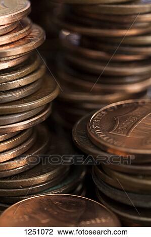 Loose stacks of US pennies, full frame View Large Photo Image Stock Image - Loose stacks of US pennies, full frame. Fotosearch