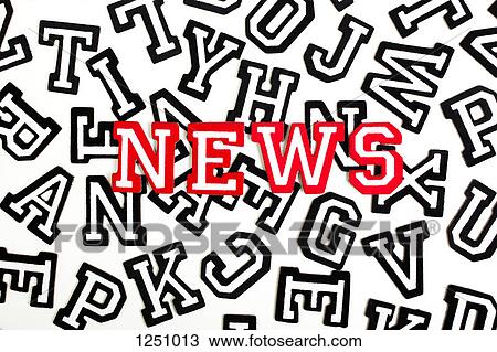 Red outlined varsity font stickers spelling News on top of black outlined letters View Large Photo Image Stock Image - Red outlined varsity font stickers spelling News on top of black outlined letters. Fotosearch