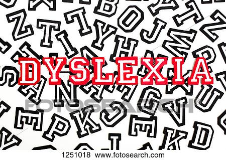 Red outlined varsity font stickers spelling Dyslexia on top of black outlined letters View Large Photo Image Stock Photo - Red outlined varsity font stickers spelling Dyslexia on top of black outlined letters. Fotosearch