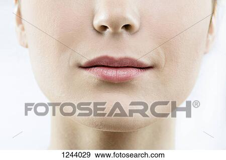 Shot of lower half of woman's head View Large Photo Image Stock Photo - Shot of lower half of woman's head. Fotosearch