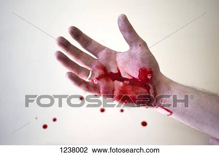 The hand of a man covered in blood View Large Photo Image Stock Image - The hand of a man covered in blood. Fotosearch