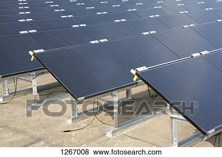 Thin film solar modules View Large Photo Image Stock Photo - Thin film solar modules. Fotosearch