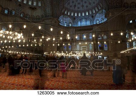 Tourists in the Blue Mosque, Istanbul, Turkey View Large Photo Image Stock Photography - Tourists in the Blue Mosque, Istanbul, Turkey. Fotosearch