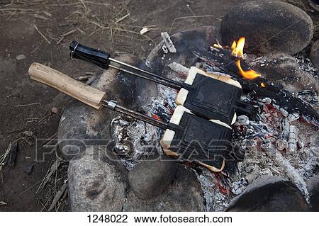 Two toasted sandwich makers on the campfire in Jindabyne, New South Wales, Australia View Large Photo Image Stock Image - Two toasted sandwich makers on the campfire in Jindabyne, New South Wales, Australia. Fotosearch