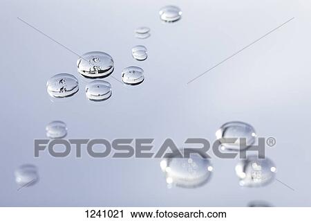 Water drops on a light gray background View Large Photo Image Stock Image - Water drops on a light gray background. Fotosearch