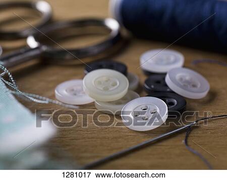 An arrangement of various items used for sewing View Large Photo Image Stock Photo - An arrangement of various items used for sewing. Fotosearch