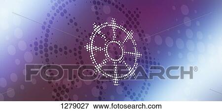 Buddhist dharmacakra symbol (wheel of life) reflected on abstract surface View Large Photo Image Stock Photo - Buddhist dharmacakra symbol (wheel of life) reflected on abstract surface. Fotosearch