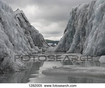 Canal walls of Valdez Glacier, Alaska, USA View Large Photo Image Stock Photography - Canal walls of Valdez Glacier, Alaska, USA. Fotosearch