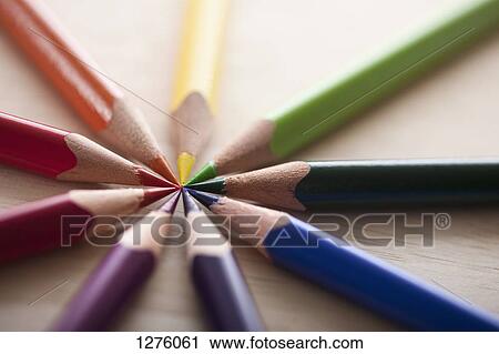 Colored pencils arranged in a spectrum View Large Photo Image Stock Image - Colored pencils arranged in a spectrum. Fotosearch