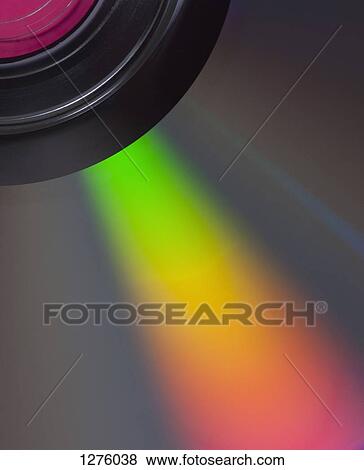 Detail of compact disc showing refracted spectral light View Large Photo Image Stock Photo - Detail of compact disc showing refracted spectral light. Fotosearch