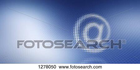 Dot patterned AT sign against a blue and white gradient background View Large Photo Image Stock Image - Dot patterned AT sign against a blue and white gradient background. Fotosearch