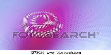 Dot patterned AT sign against a pink and purple gradient background View Large Photo Image Stock Photograph - Dot patterned AT sign against a pink and purple gradient background. Fotosearch