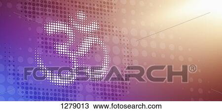 Dot patterned 'Om' symbol reflected on abstract surface View Large Photo Image Stock Image - Dot patterned 'Om' symbol reflected on abstract surface. Fotosearch