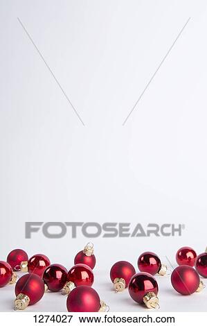 Glossy and frosted red ball holiday ornaments View Large Photo Image Stock Photo - Glossy and frosted red ball holiday ornaments. Fotosearch