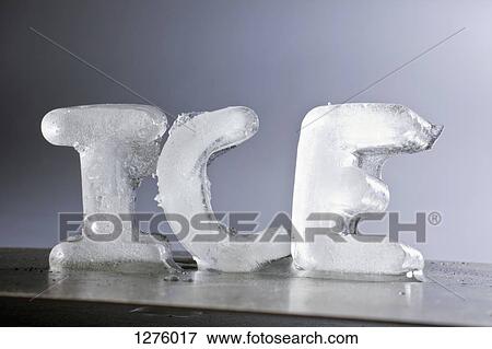 'Ice' spelled with ice View Large Photo Image Stock Photo - 'Ice' spelled with ice. Fotosearch