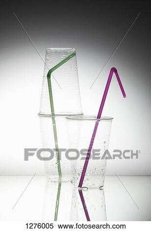 Illusionary arrangement of straws inside disposable cups View Large Photo Image Stock Photography - Illusionary arrangement of straws inside disposable cups. Fotosearch