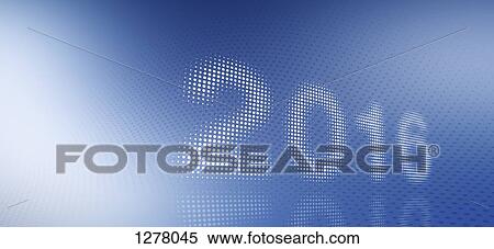 Stock Photography - Spotted 2016 against a blue and white gradient background. Fotosearch