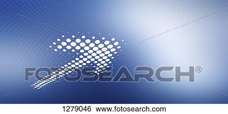 Spotted arrow sign against diminishing dot patterned background View Large Photo Image Stock Photograph - Spotted arrow sign against diminishing dot patterned background. Fotosearch