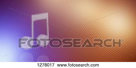 Spotted musical note against a multi-colored gradient background View Large Photo Image Stock Photo - Spotted musical note against a multi-colored gradient background. Fotosearch