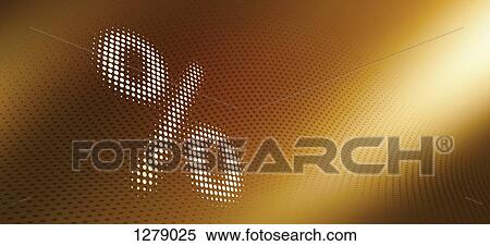 Spotted percentage sign against diminishing dot patterned background View Large Photo Image Stock Photography - Spotted percentage sign against diminishing dot patterned background. Fotosearch
