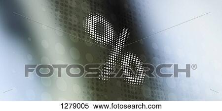 Spotted percentage sign reflected on abstract surface View Large Photo Image Stock Photography - Spotted percentage sign reflected on abstract surface. Fotosearch