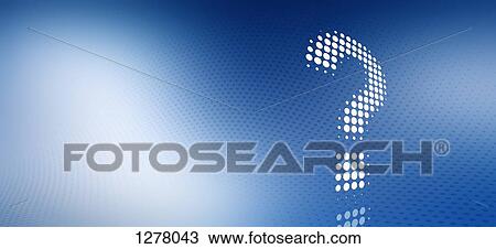 Spotted question mark against a blue and white gradient background View Large Photo Image Stock Image - Spotted question mark against a blue and white gradient background. Fotosearch