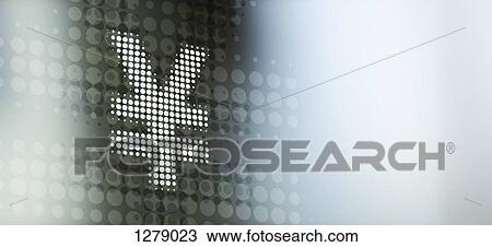 Spotted Yen sign reflected on abstract surface View Large Photo Image Stock Image - Spotted Yen sign reflected on abstract surface. Fotosearch
