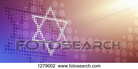 Star of David made from dots, reflected against a bright color gradient background View Large Photo Image Stock Image - Star of David made from dots, reflected against a bright color gradient background. Fotosearch