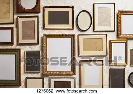 Various empty picture frames, close-up View Large Photo Image Stock Image - Various empty picture frames, close-up. Fotosearch