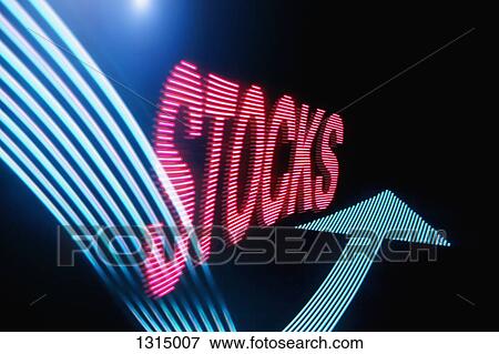Arrow sign and text 'Stocks' with light effect View Large Photo Image Stock Photo - Arrow sign and text 'Stocks' with light effect. Fotosearch