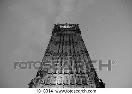 Picture - Big Ben at dusk, low angle view, London, England. Fotosearch