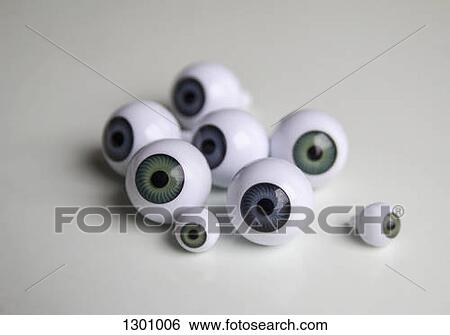 Close-up of artificial eyeballs View Large Photo Image Stock Photograph - Close-up of artificial eyeballs. Fotosearch